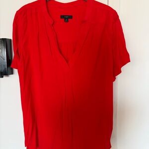 Lot of 3 J. Crew Medium Blouses for the Price of 1. Vivid Red, Black, Burgundy